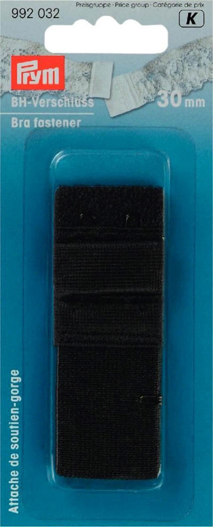 BH-Verschluß, 30 mm, schwarz | Prym 992032