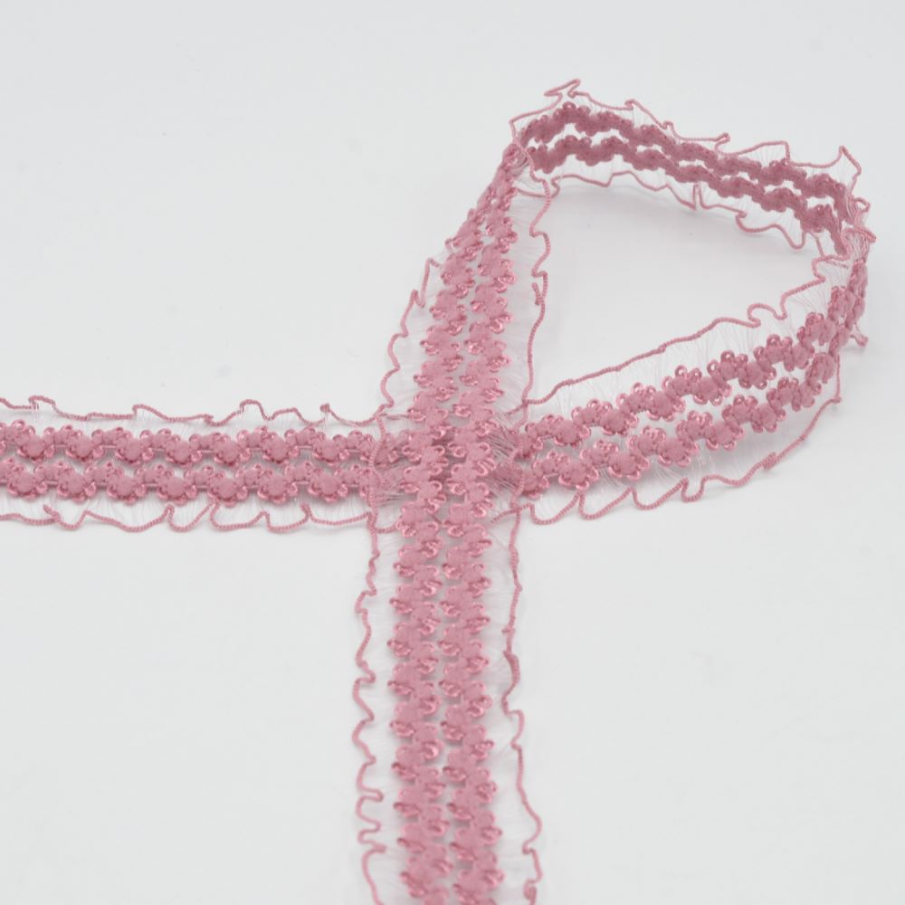 Elastische Spitze | 30 mm breit | old pink