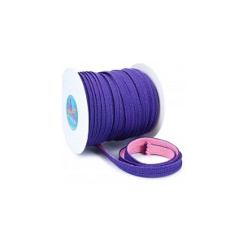 Flachkordel Duo-Color | lila-rosa | Meterware