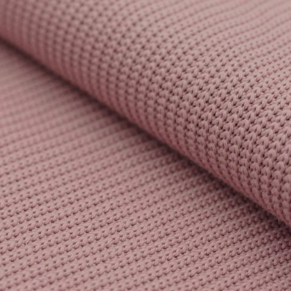 39 cm REST Big Knit | Grobstrick | Strickstoff | Baumwolle | Ökotex | old pink