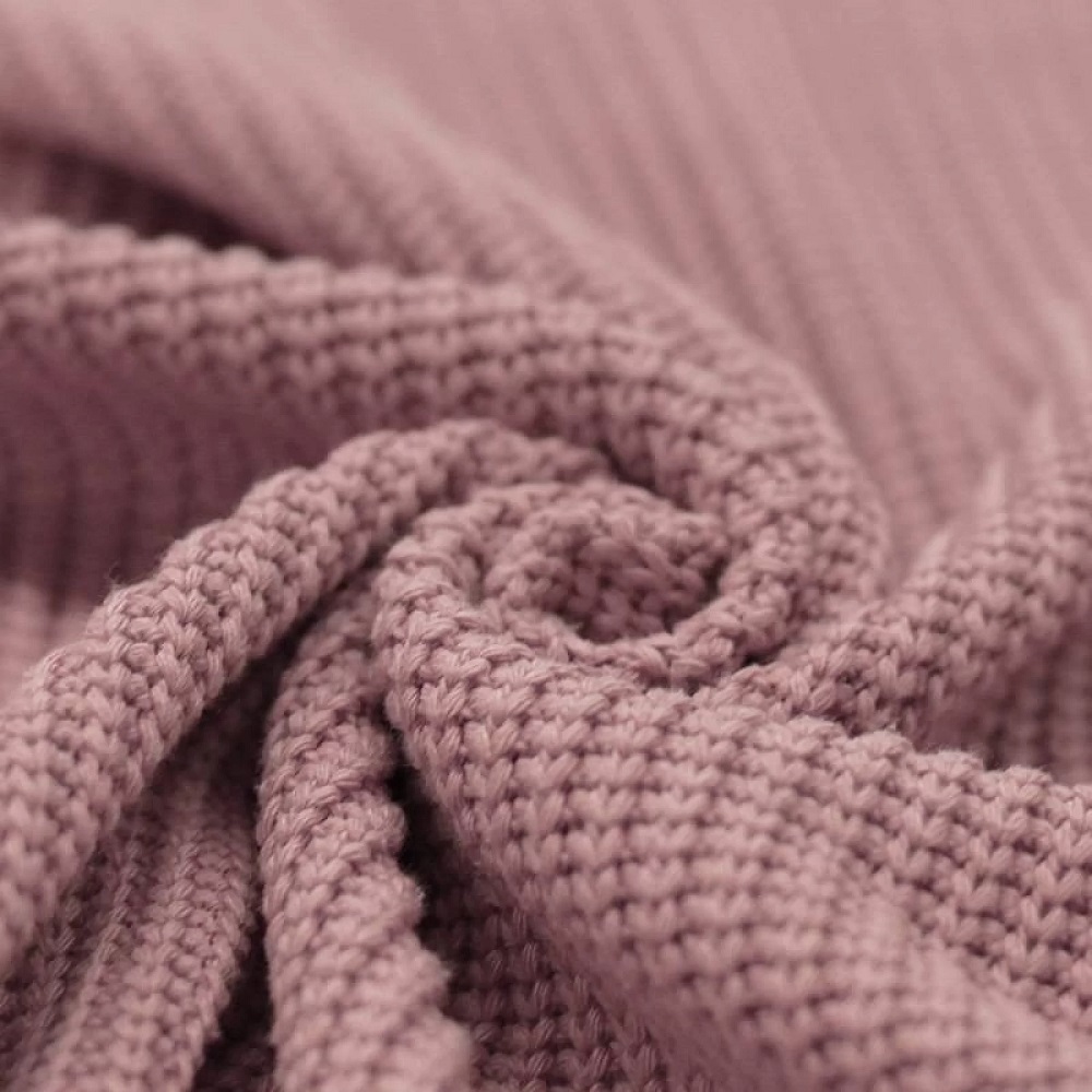 39 cm REST Big Knit | Grobstrick | Strickstoff | Baumwolle | Ökotex | old pink 2