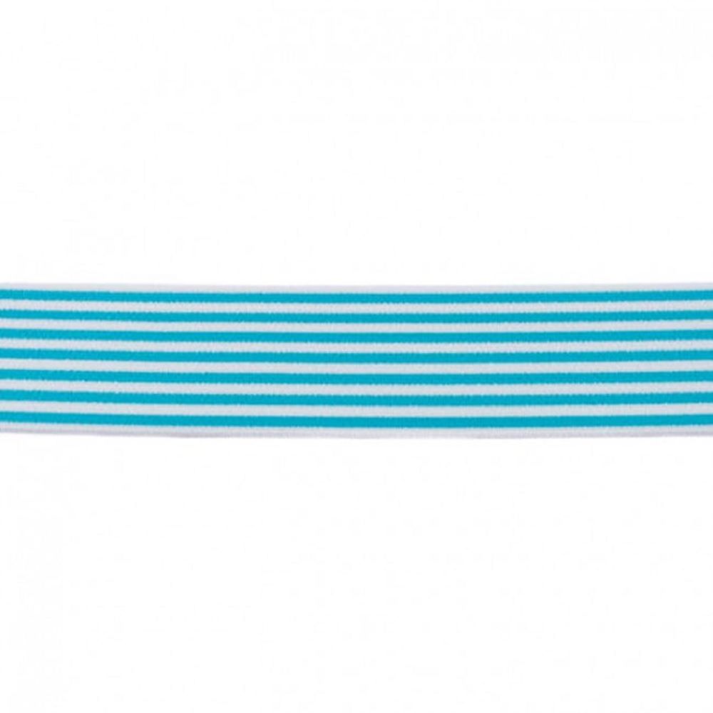 Gummiband Streifen | 40 mm | 2-farbig | mint