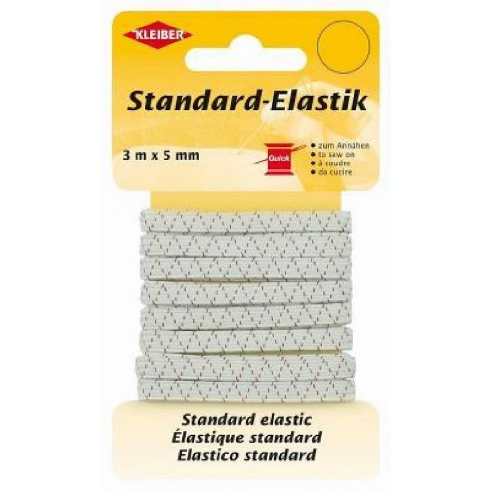 Gummilitze Standard-Elastic 5 mm weiß | 3 m SB Pack