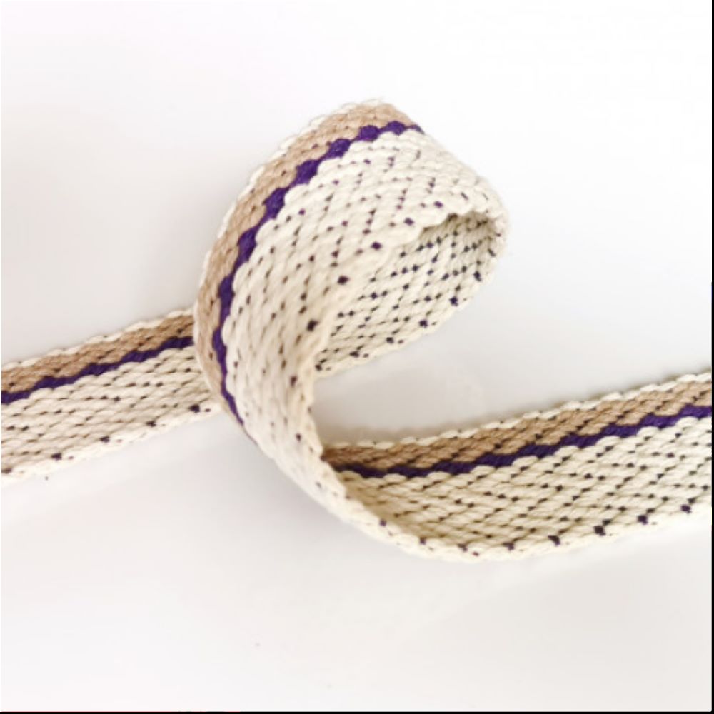Gurtband | nachhaltiges Material | 40 mm breit | DECOR | natur-violett 2