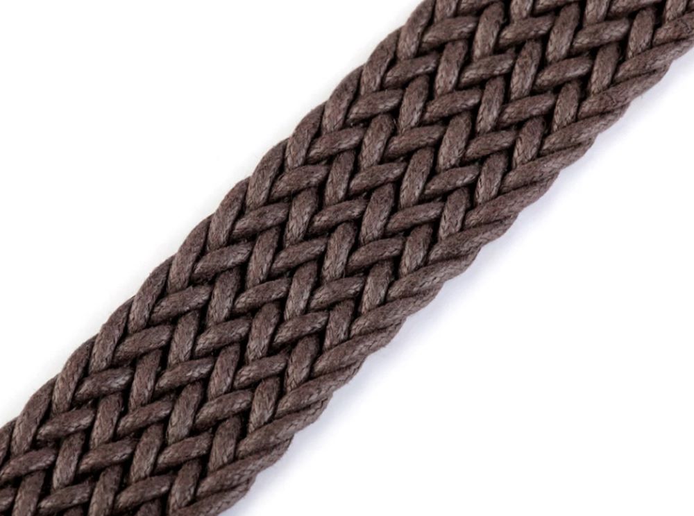 90 + 50 cm RESTSTÜCKE Gurtband geflochten für Taschengriffe | Breite 30 mm | braun | ges. 1,4 m