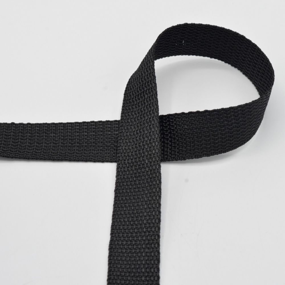 Taschengurtband Polyester 25 mm | schwarz