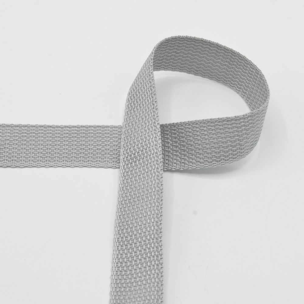 Taschengurtband Polyester 25 mm | silver grey