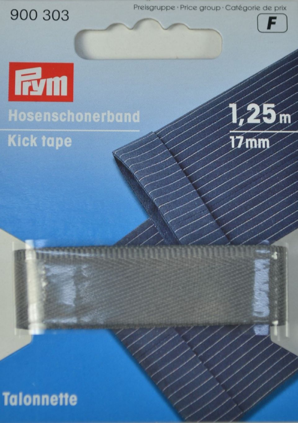Hosenschonerband | Stoßband | aufbügelbar | 17 mm | hellgrau | Prym 900303