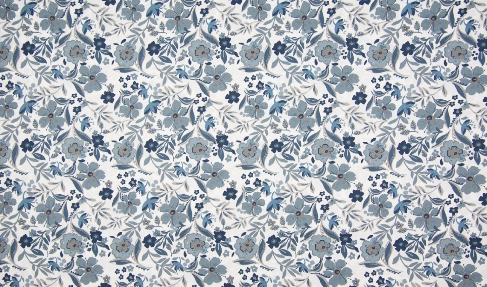 Stoffpaket Baumwolle | Popeline | floral | dusty blue | 3x25 cm 2