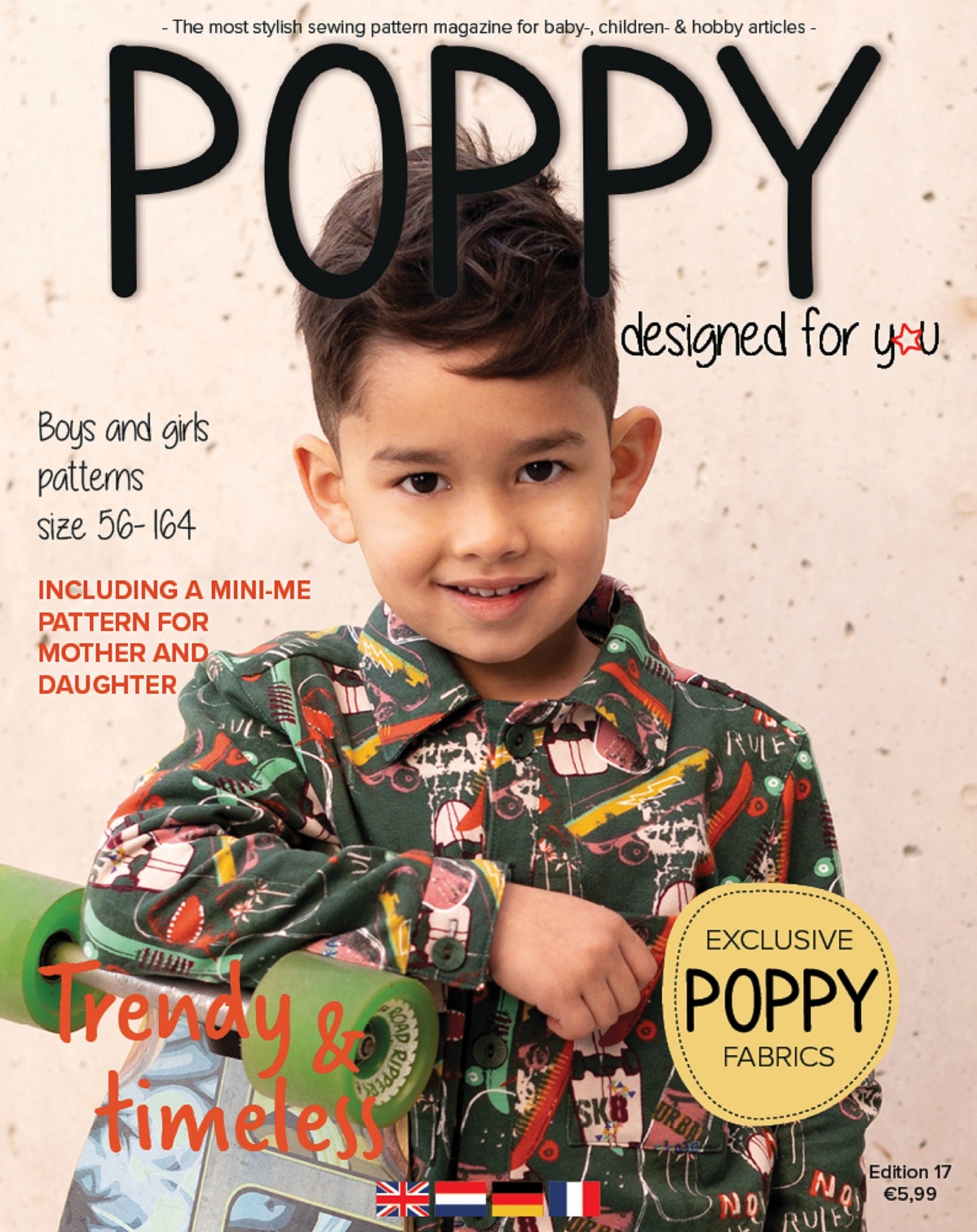 Poppy Magazine 017 | Schnittmusterheft | Größen 56 - 164