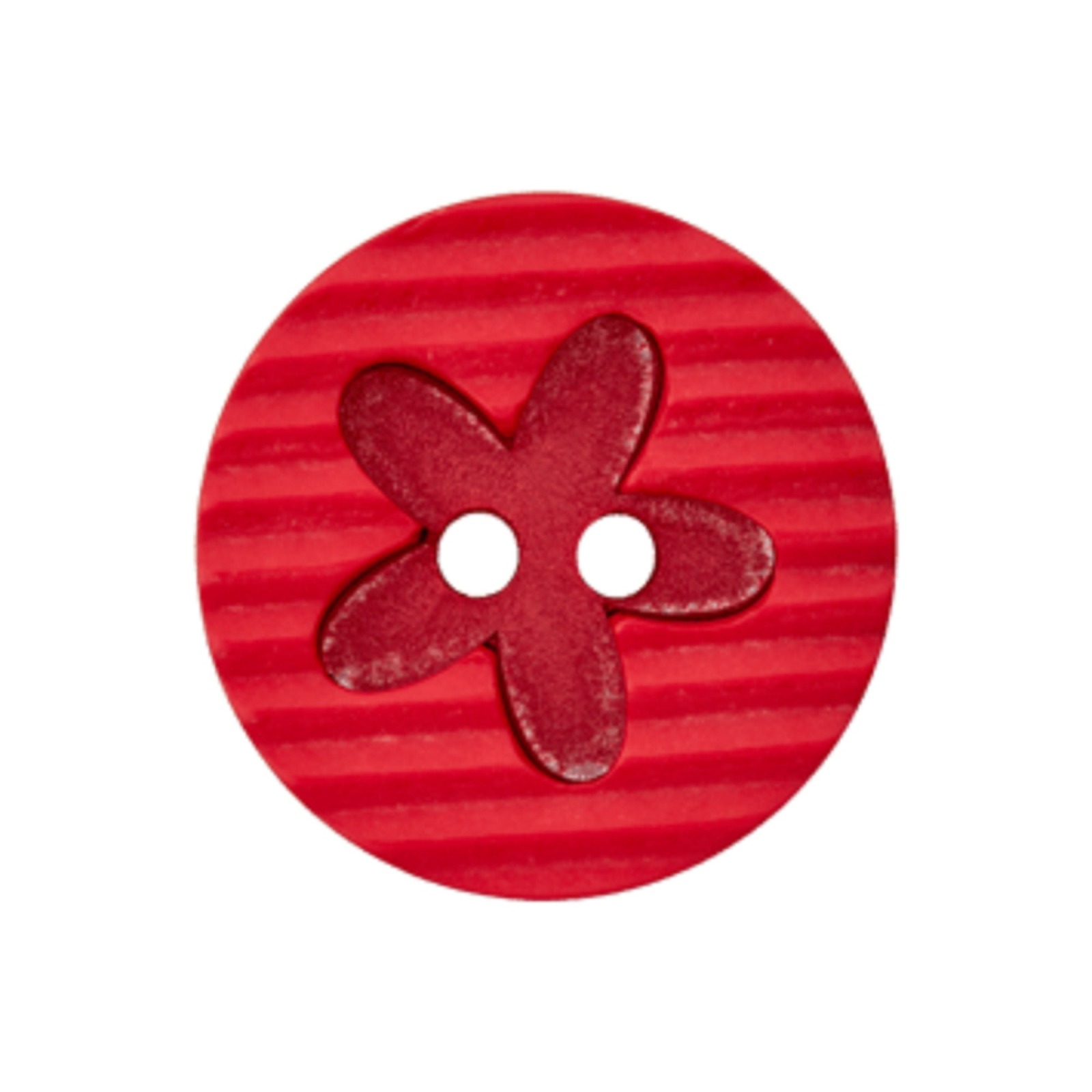 Polyesterknopf Blume 2-Loch | 15 mm | 10 Farben | 3 Stück 6