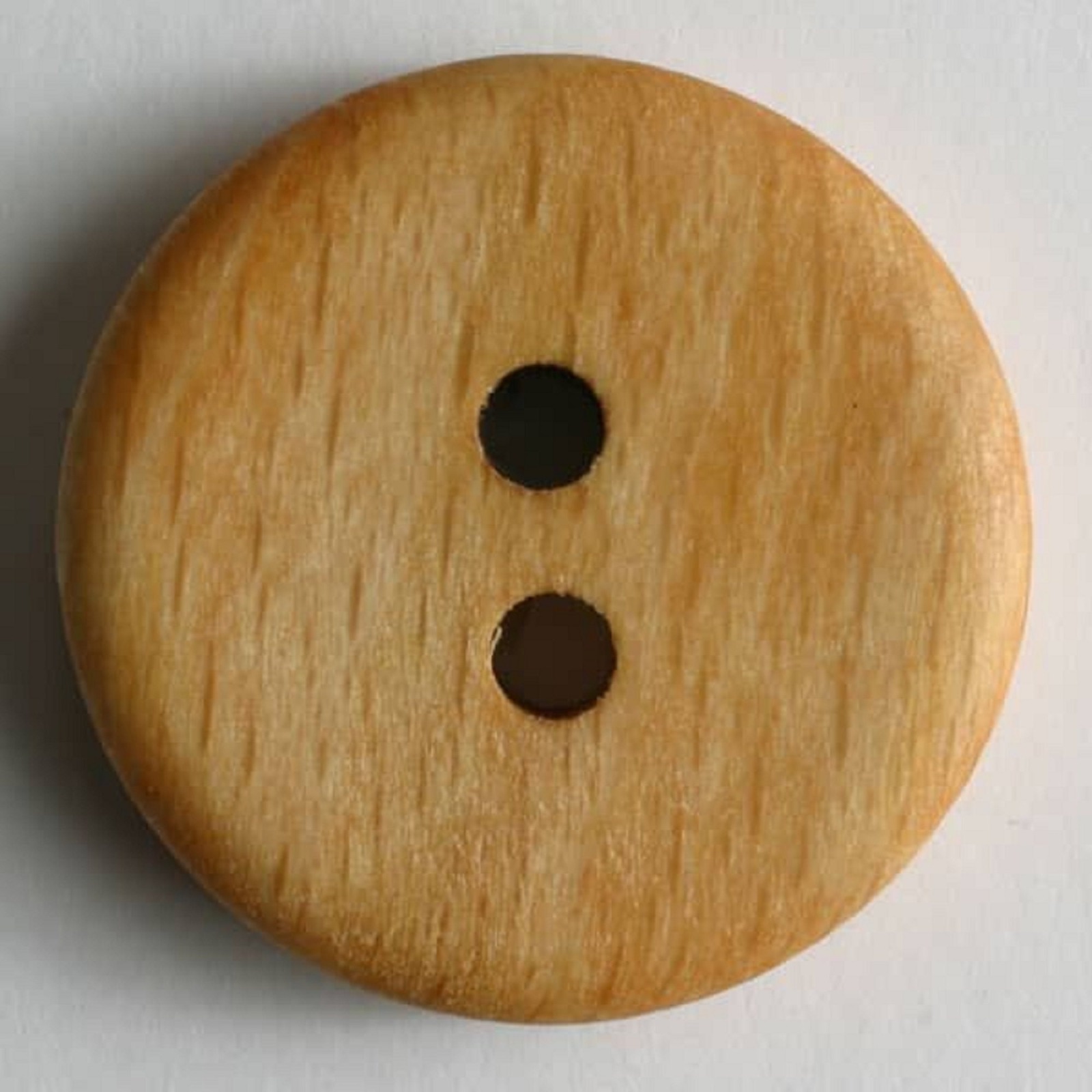 Holzknopf, klassische Form mit 2 Löchern | 18 mm