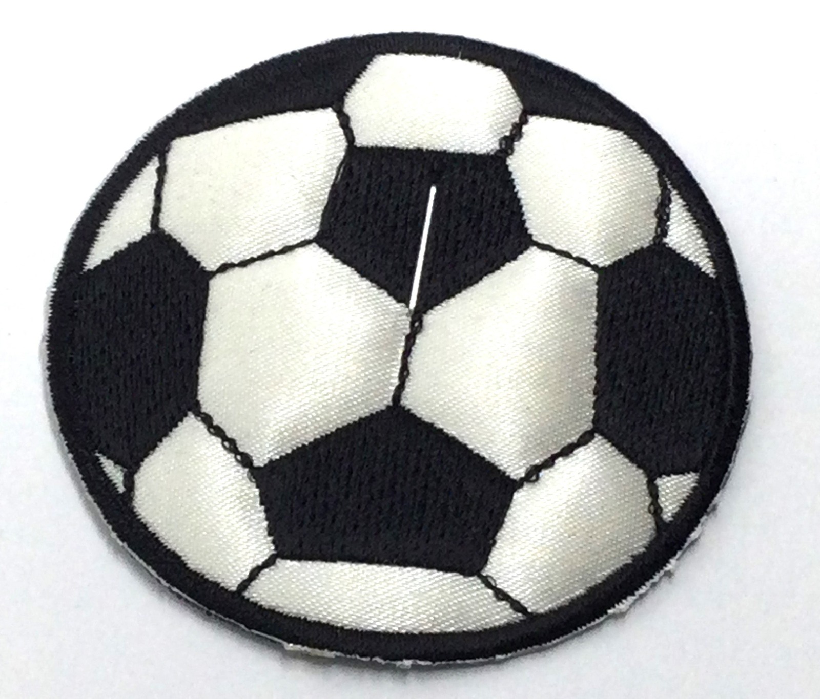 Applikation Fußball 58 mm | glänzend | zum Aufbügeln