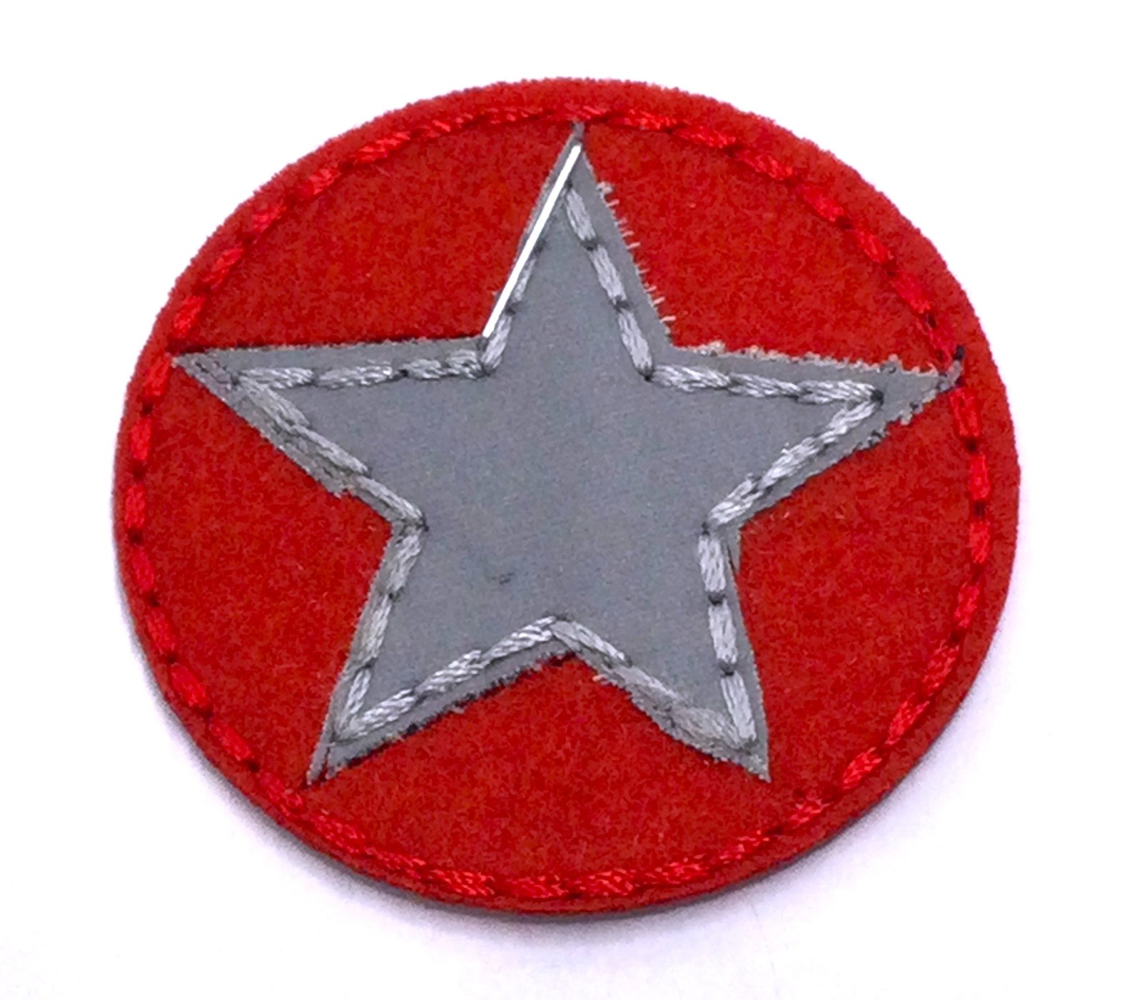 Applikation Reflektor Stern, rot 45 mm | zum Aufbügeln