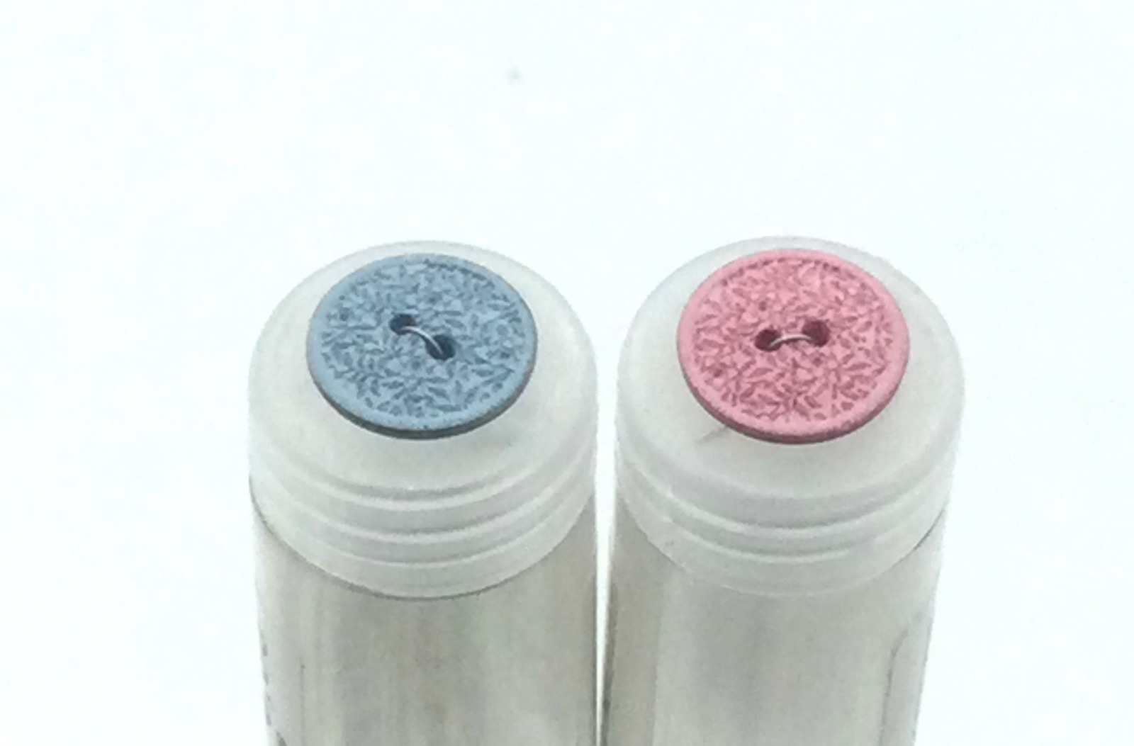Modeknopf Polyesterknopf 15 mm 2-Loch | 2 Farben | 2 Stück 2