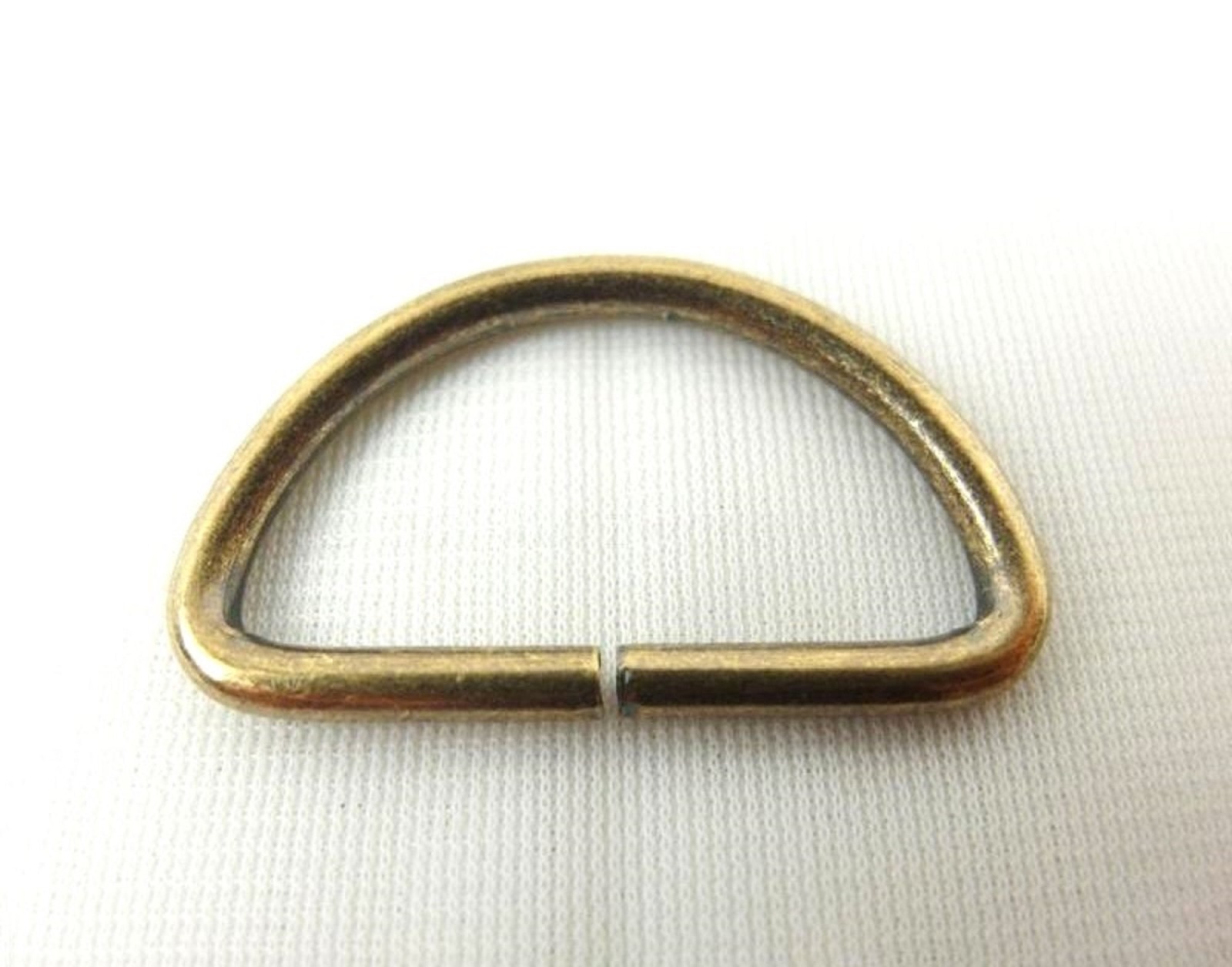 D-Ring Halbring, 30 mm, altmessing, leichtes Modell | 2 Stück