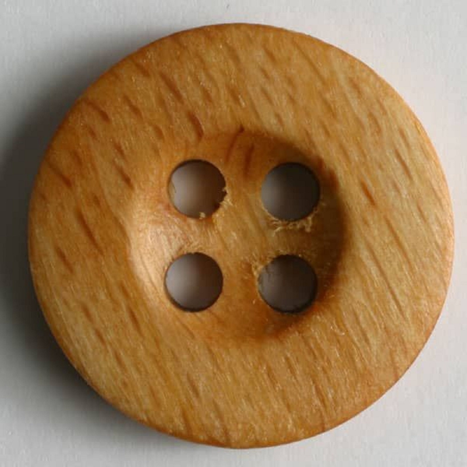 Holzknopf | 20 mm | 4 Löcher in runder Mulde
