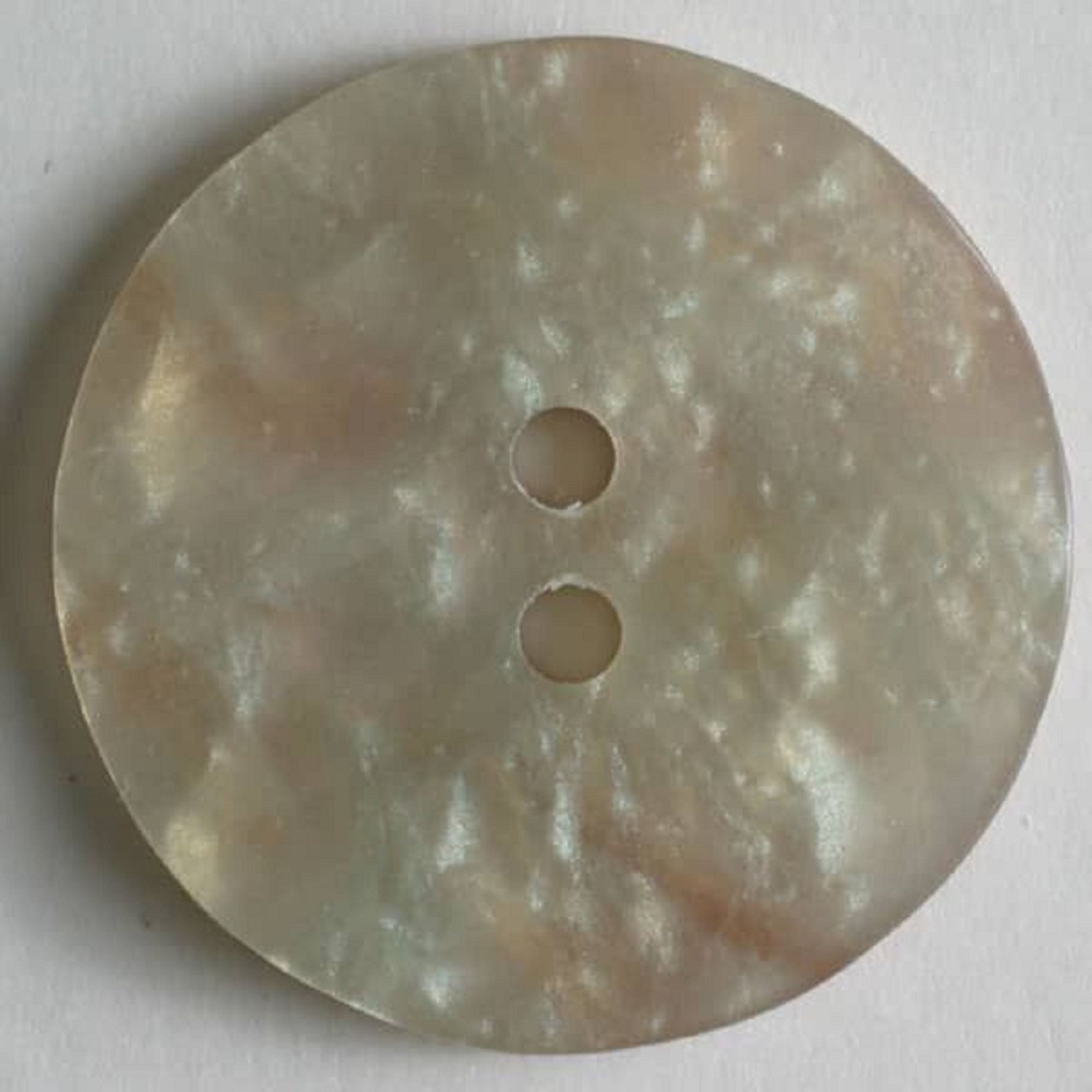 Kunststoffknopf mit schimmernder Oberfläche | 15 mm | 2 Loch | pink