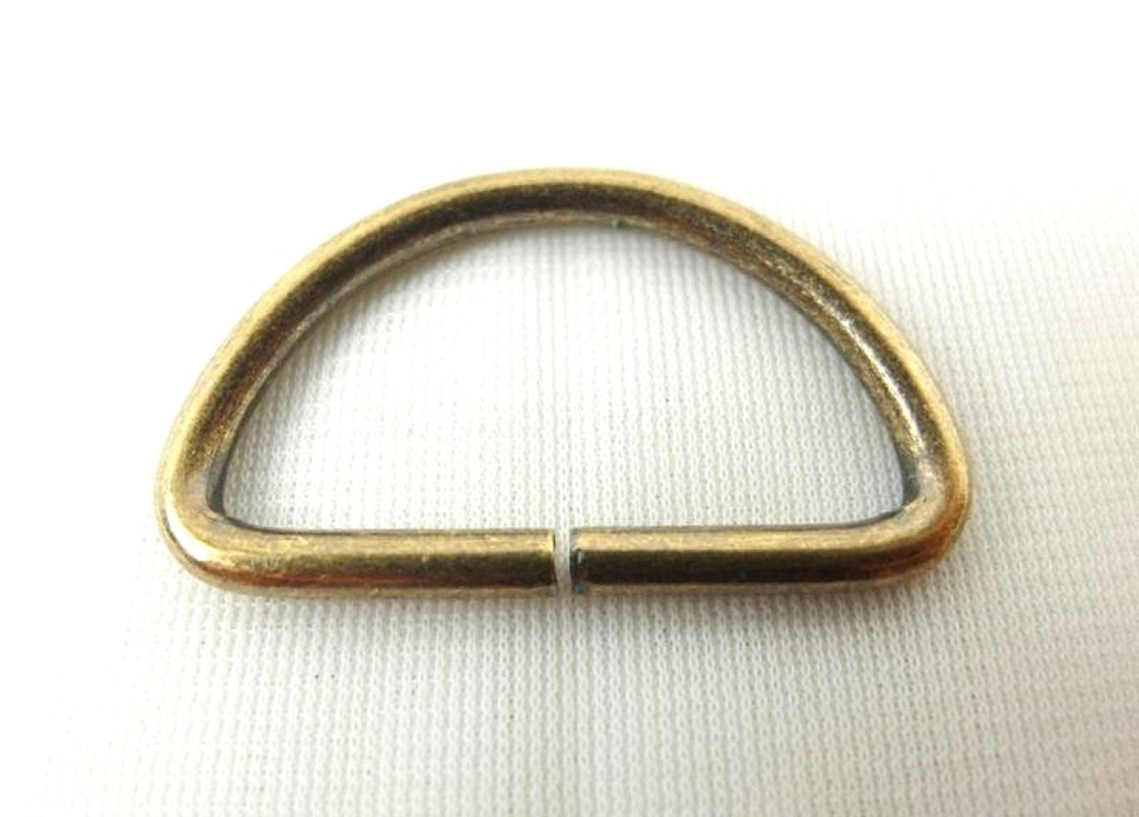 D-Ring Halbring, 25 mm, altmessing, leichtes Modell | 2 Stück