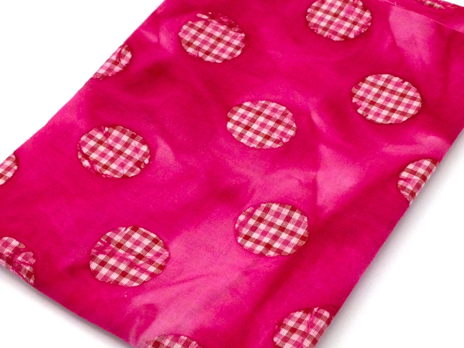 Baumwolldruck BATIK, pink, mit Kreisen 2