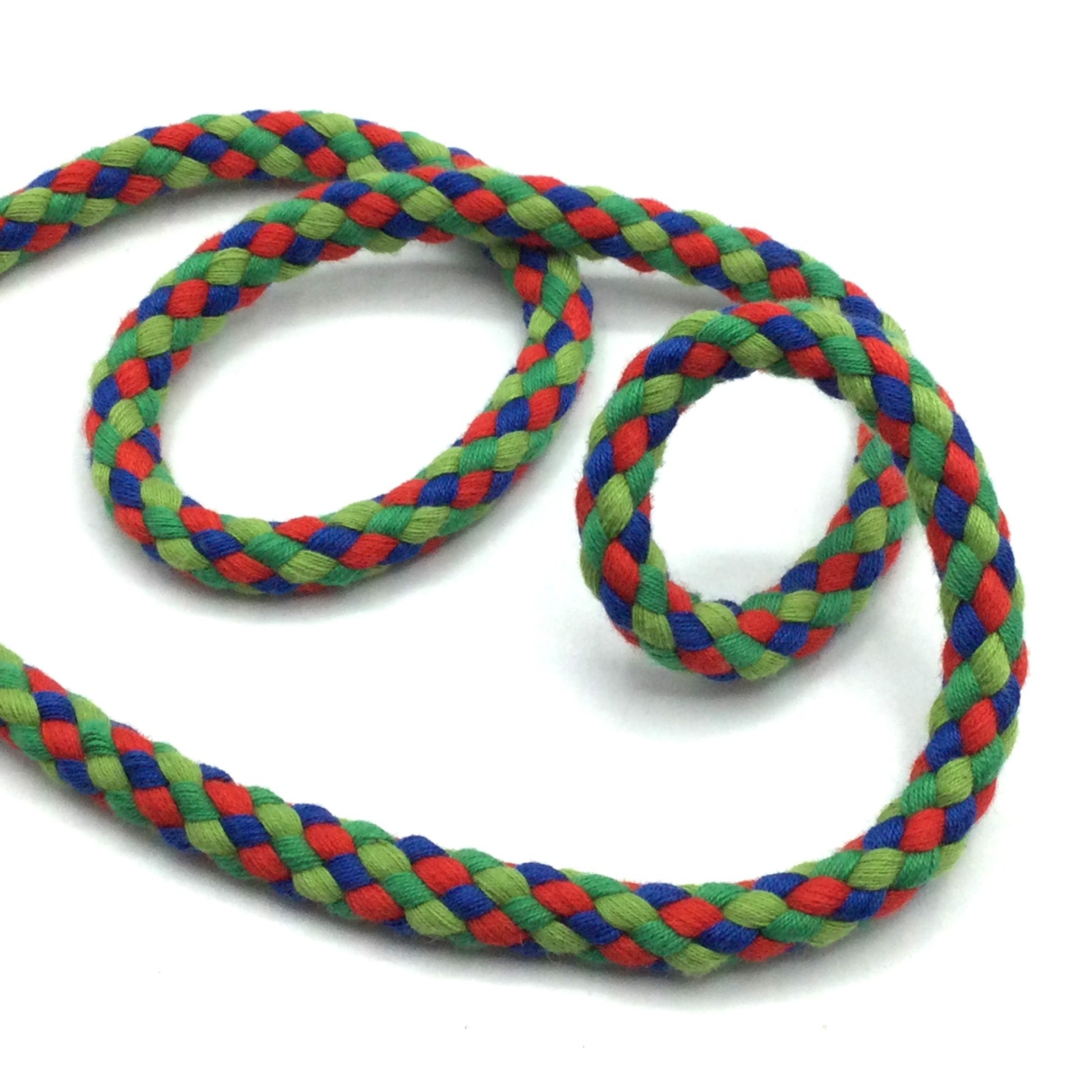 Baumwollkordel Flechtkordel | 8 mm | multicolor | rot-grün-blau