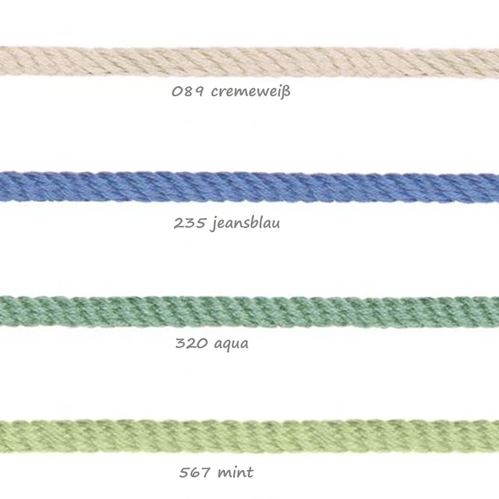 Kordel gedreht | 4 mm | Baumwolle | sehr viele Farben | Meterware 3