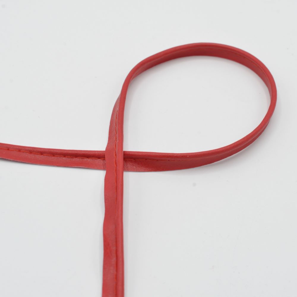 Kunstlederpaspel | 10 mm breit | rot