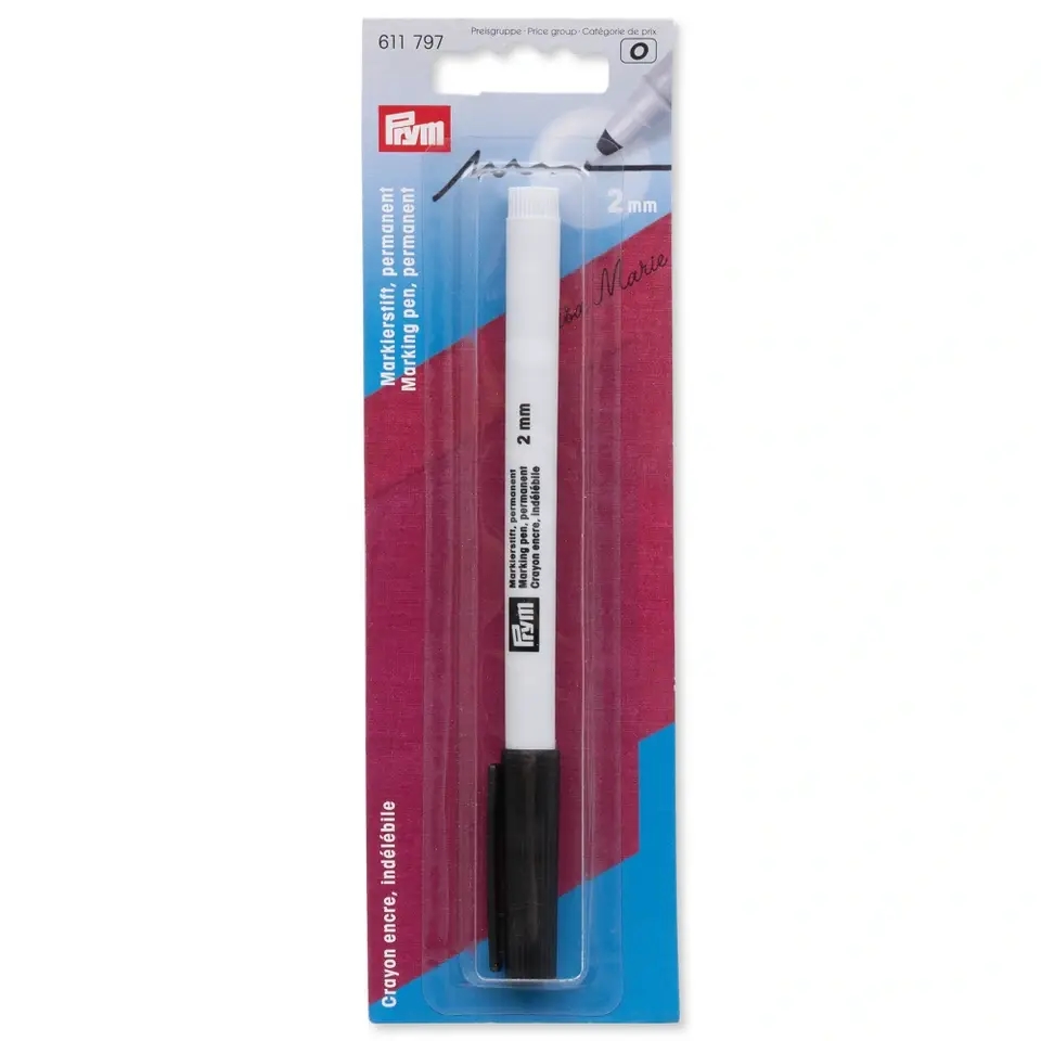 Markierstift, permanent, 2 mm, schwarz | Prym 611797 2