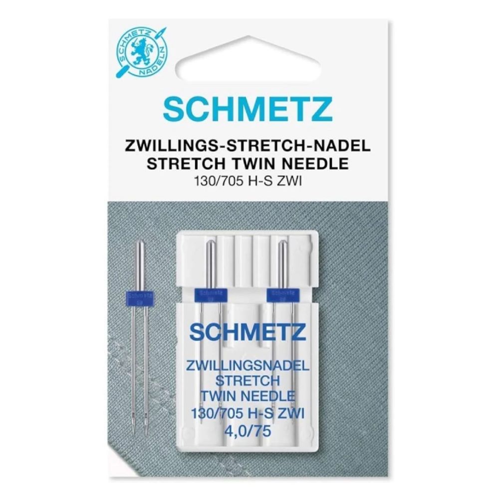 Schmetz Zwillings-Stretch-Nadel 4,0/75 / 2 Nadeln/Pack