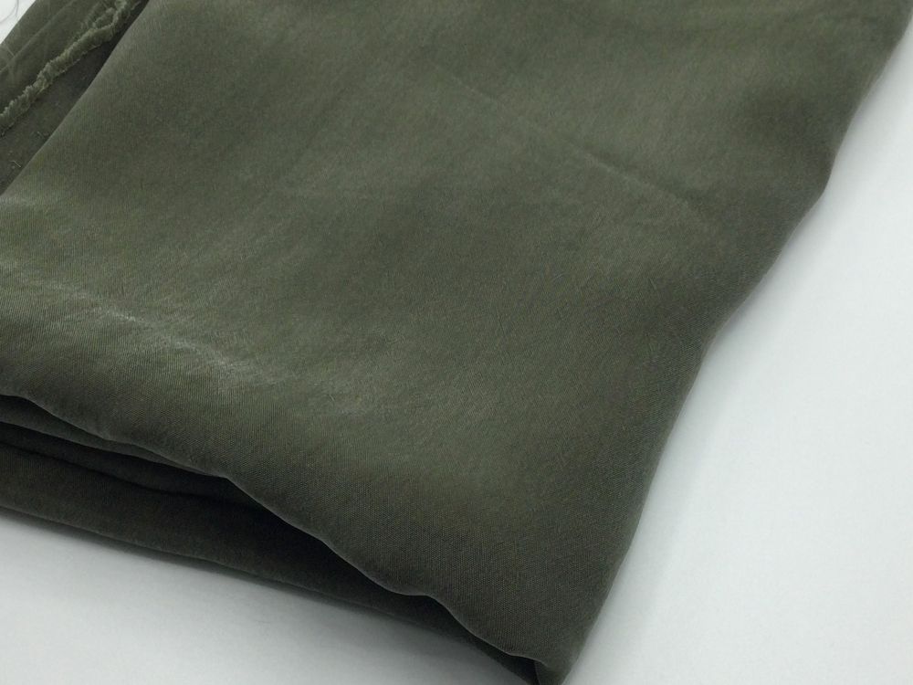 45 cm REST Cupro Webware | Kupferseide | Blusen- &amp; Kleiderstoff | army 3