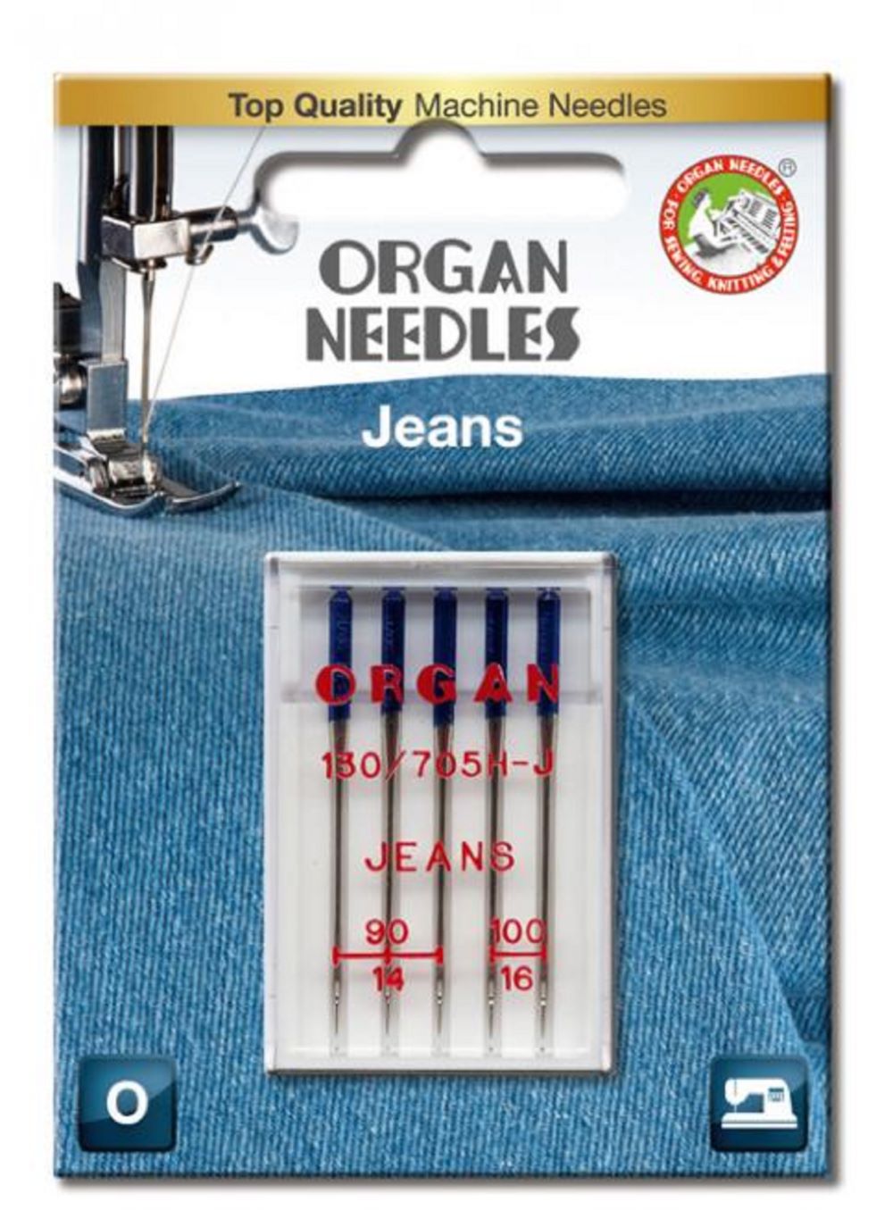 Organ Maschinennadeln 130/705 H Jeans 090/100 á 5 Blister
