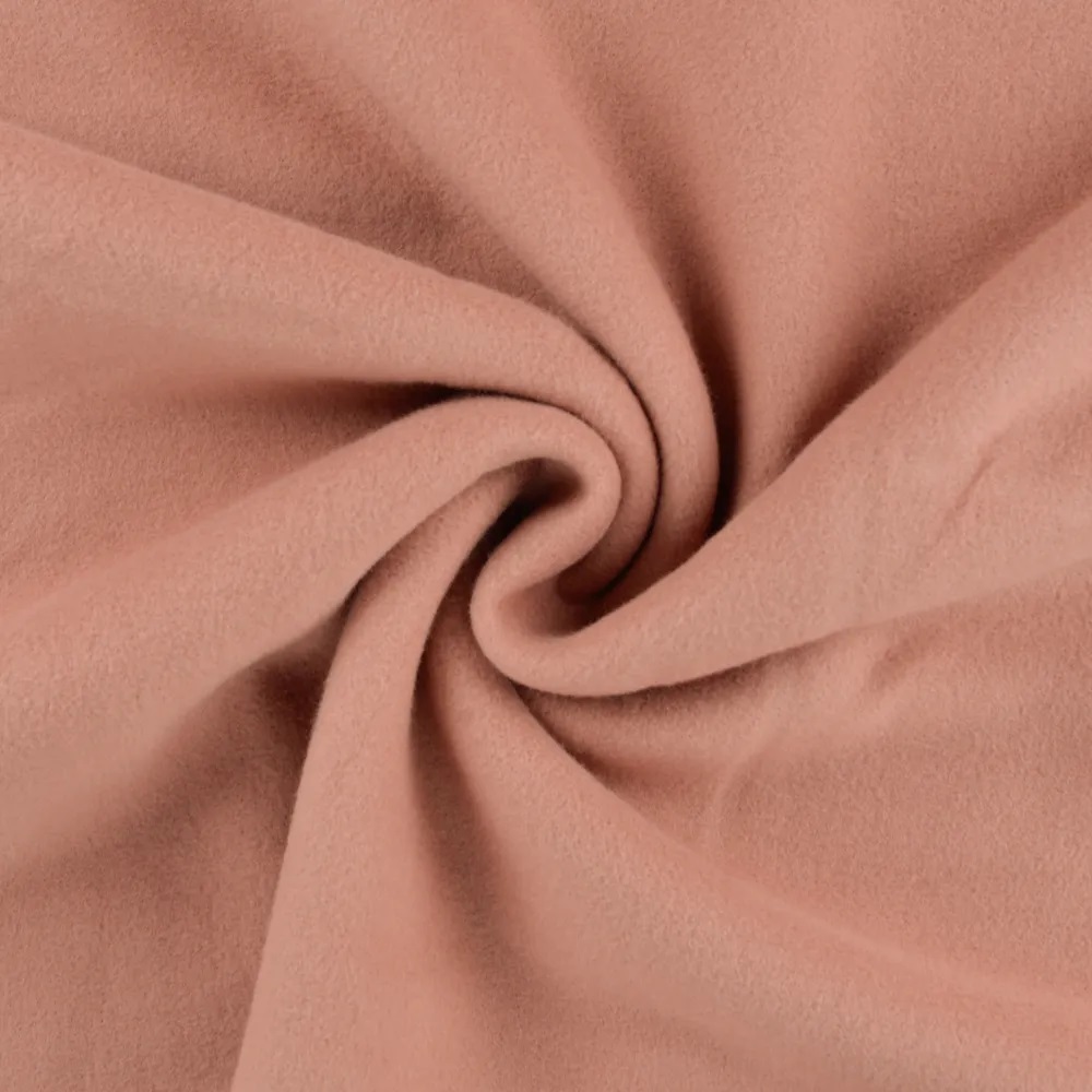 BIO Baumwoll Fleece | 100 % Baumwolle | Ökotex | old pink | ab 50 cm