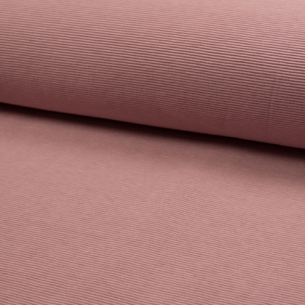 75 cm REST Ottoman Rib Jersey | Rippenjersey | Ökotex | dusty rose