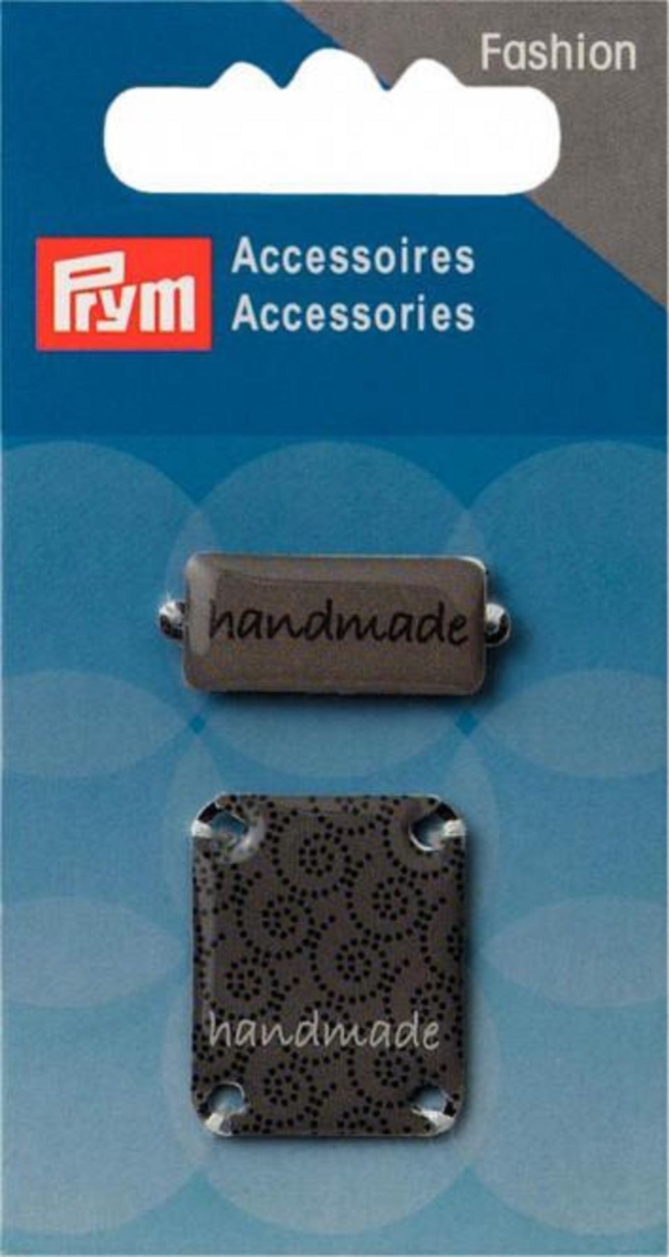 Pins Labels Handmade zum Annähen grau | Prym 403792