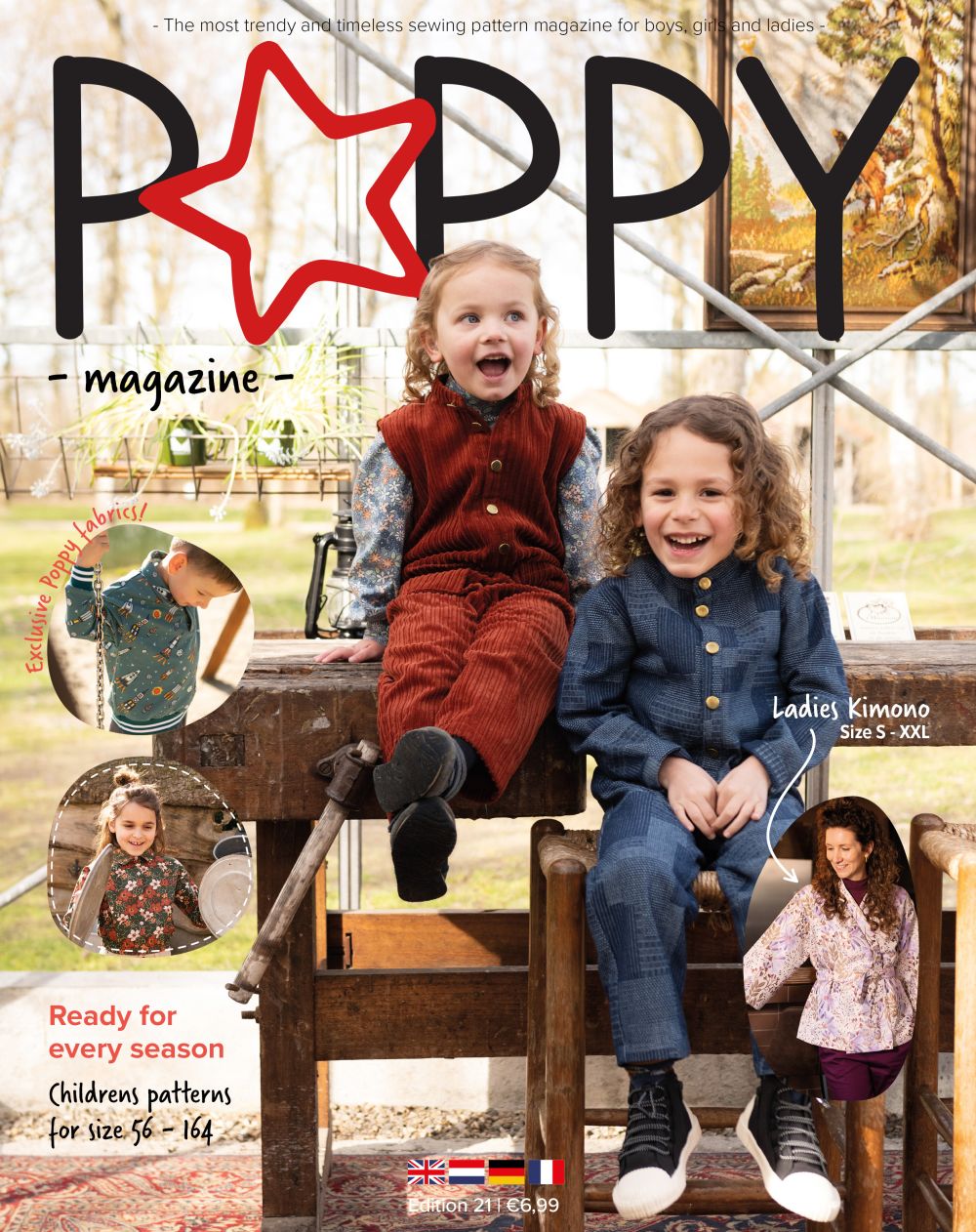 Poppy Magazine 021 | Schnittmusterheft | Größen 56 - 164