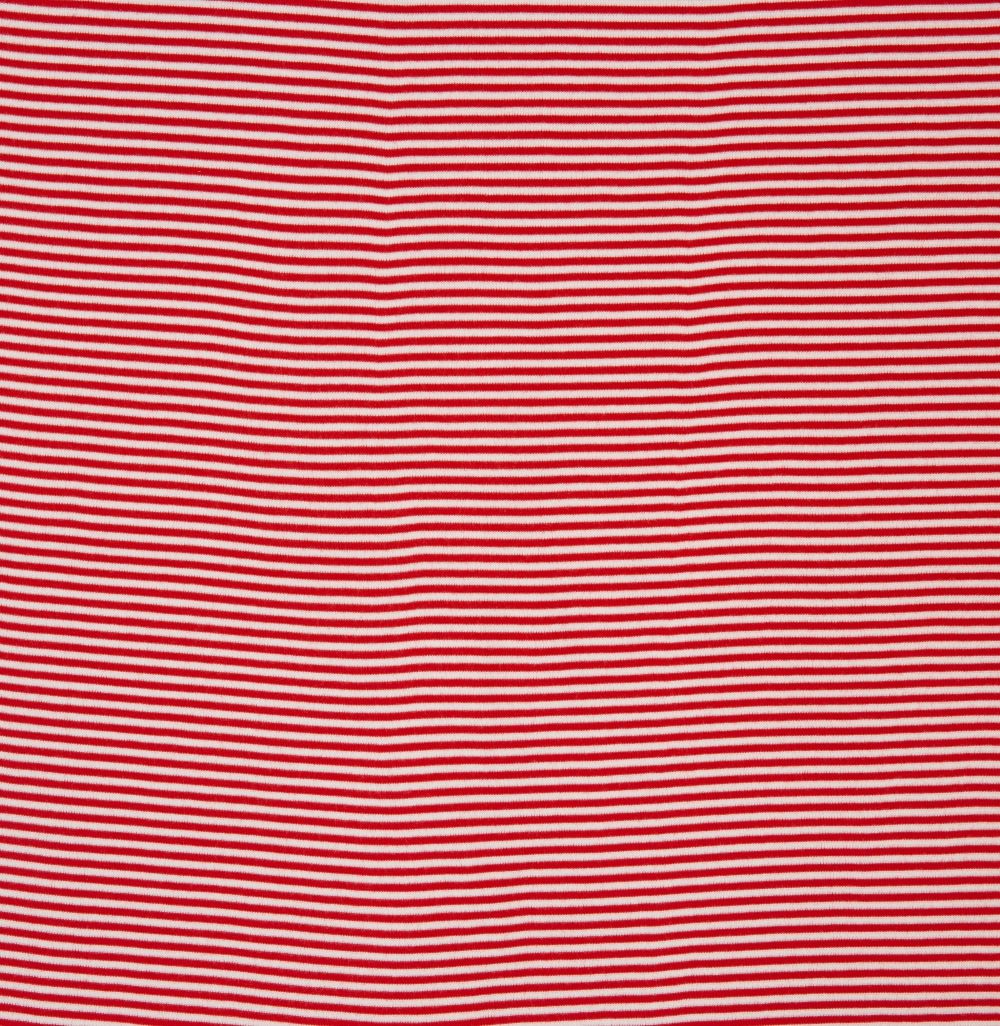 27 cm REST Ringel-Bündchen ANDY | 3 mm Streifen | Schlauchware | Swafing | Ökotex | rot-weiß 3