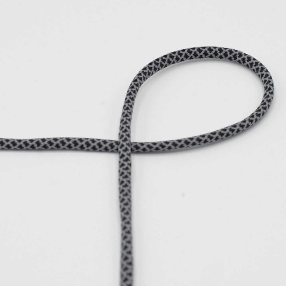 Kordel | 5 mm | 2-farbig | black-grey