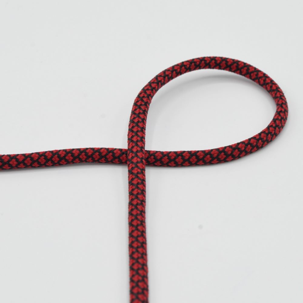Kordel | 5 mm | 2-farbig | red-black