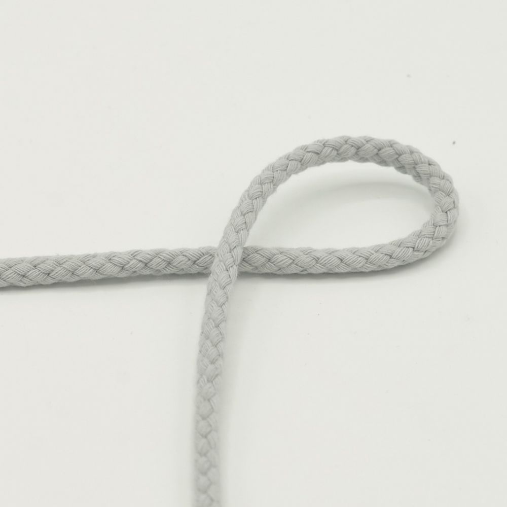 Rundkordel 6 mm | Baumwolle | silver grey