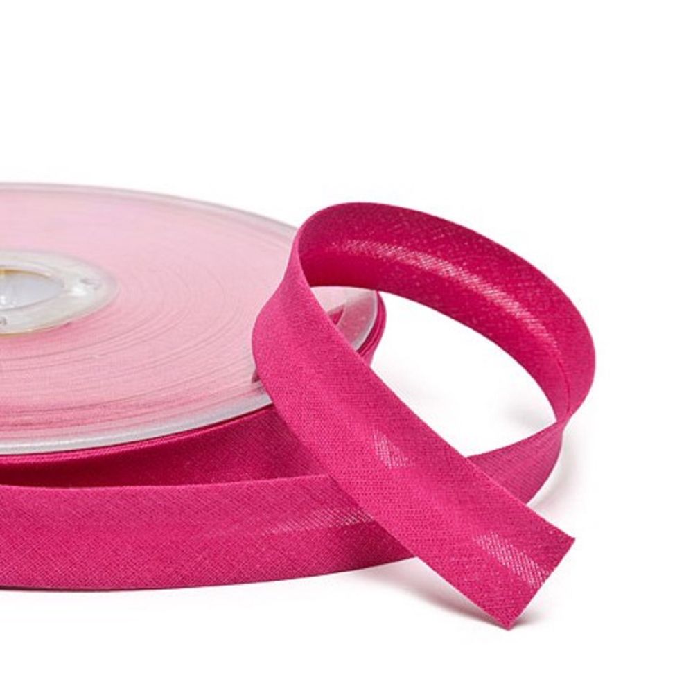 Schrägband | uni | 30 mm | Baumwolle-Polyester | pink