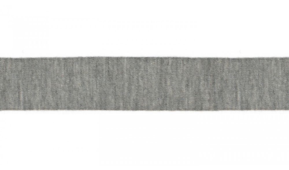 Schrägband Jersey | 20 mm | uni | light grey melange