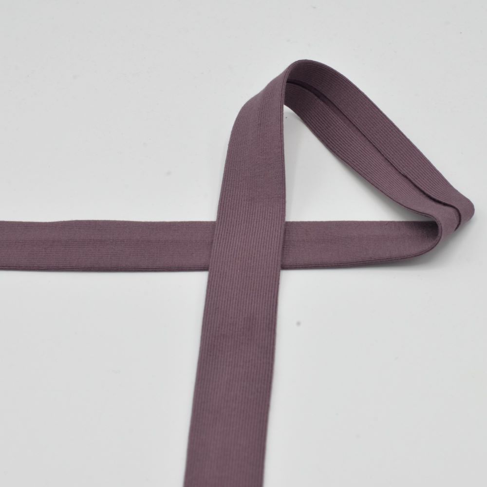 Schrägband Jersey | 20 mm | uni | mauve