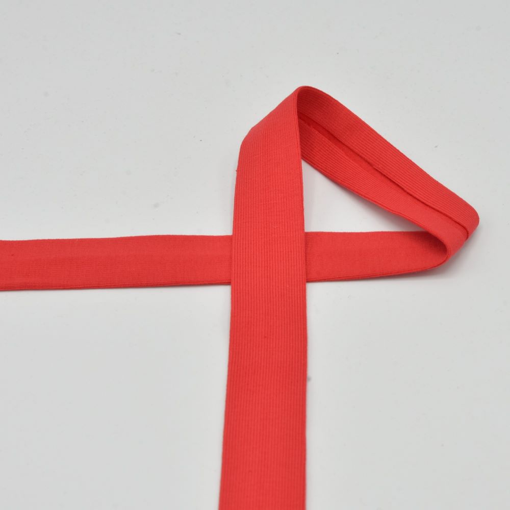 Schrägband Jersey | 20 mm | uni | red