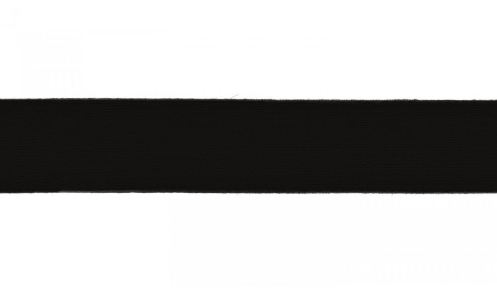 Schrägband Jersey | 20 mm | uni | schwarz