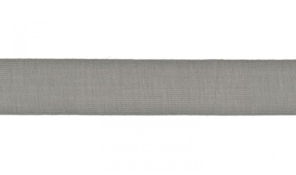 Schrägband Jersey | 20 mm | uni | silver grey