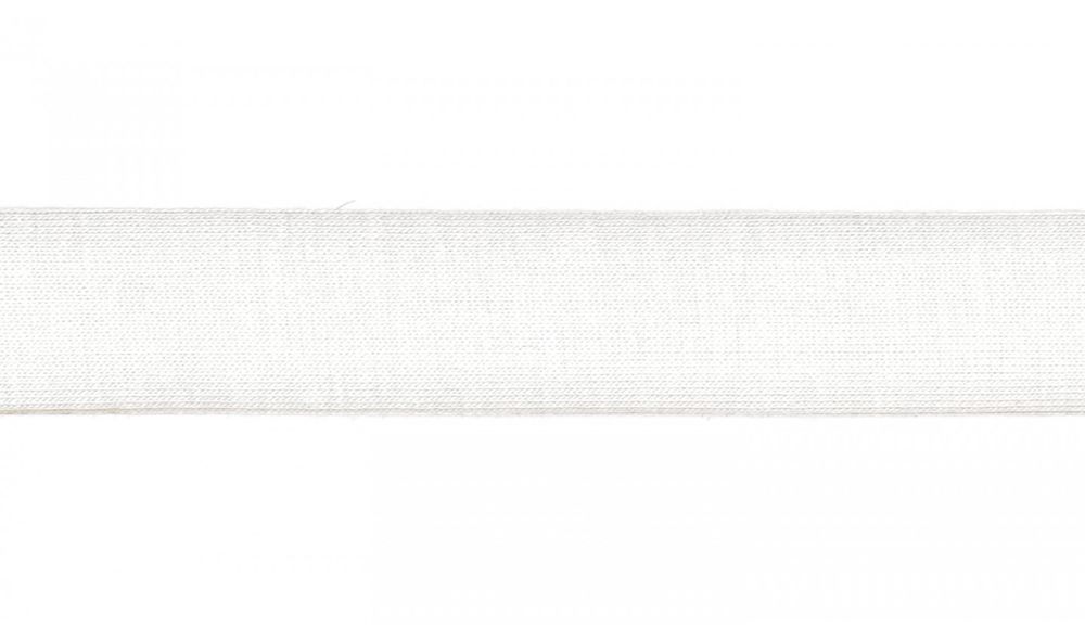 Schrägband Jersey | 20 mm | uni | weiß