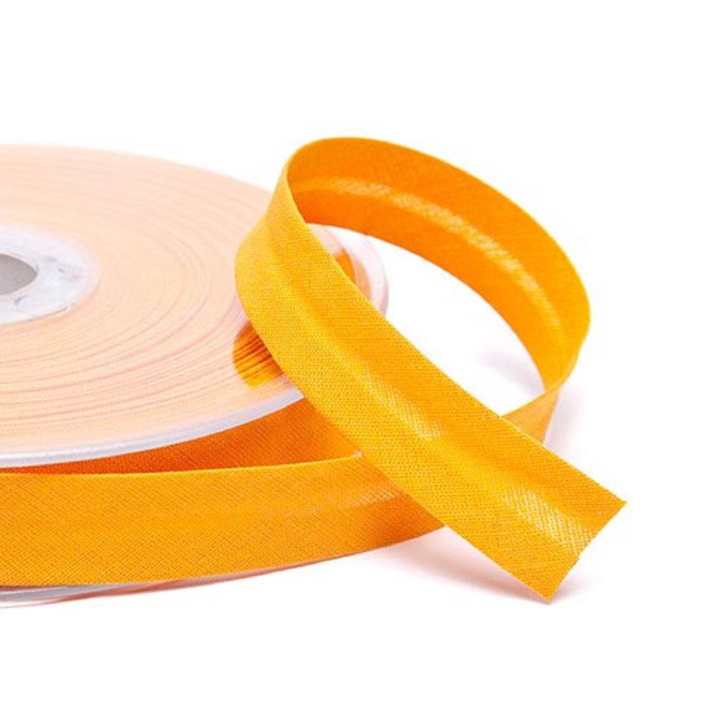 Schrägband uni | 18 mm | Baumwolle-Polyester | orange