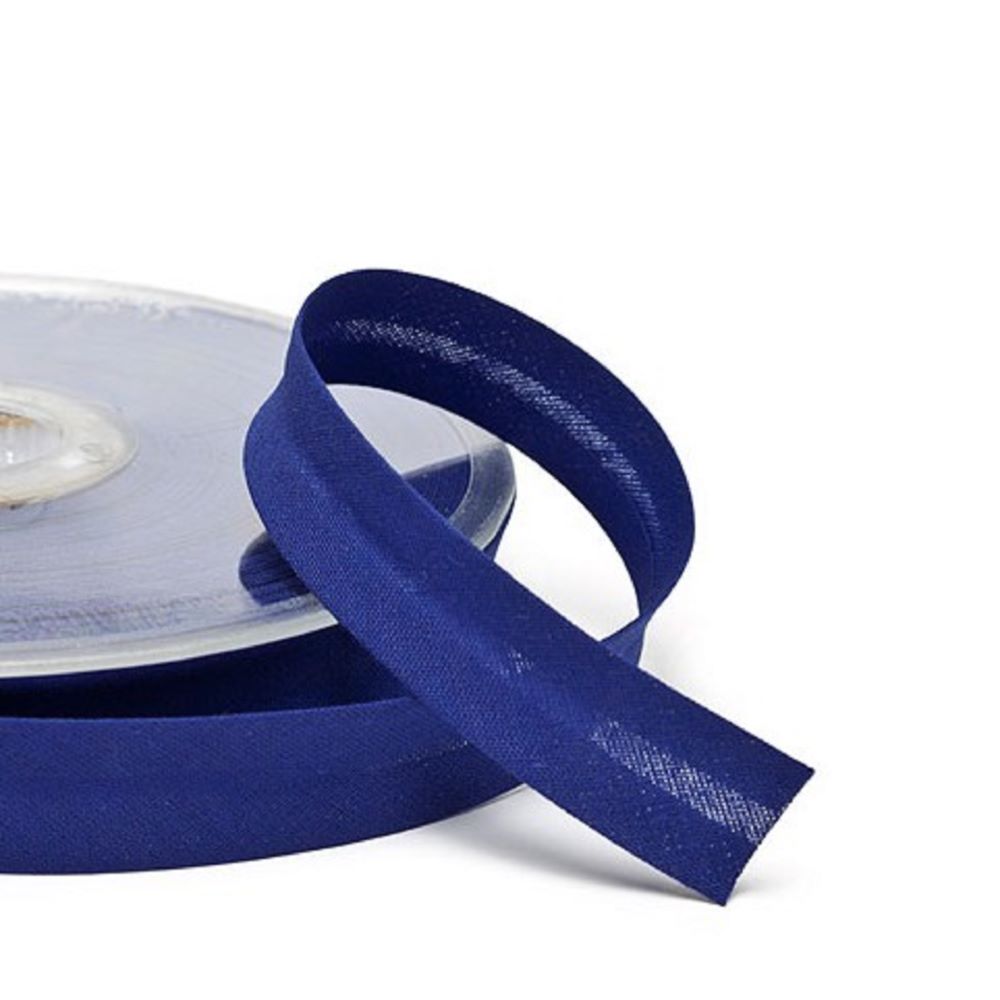 Schrägband uni | 18 mm | Baumwolle-Polyester | royalblau