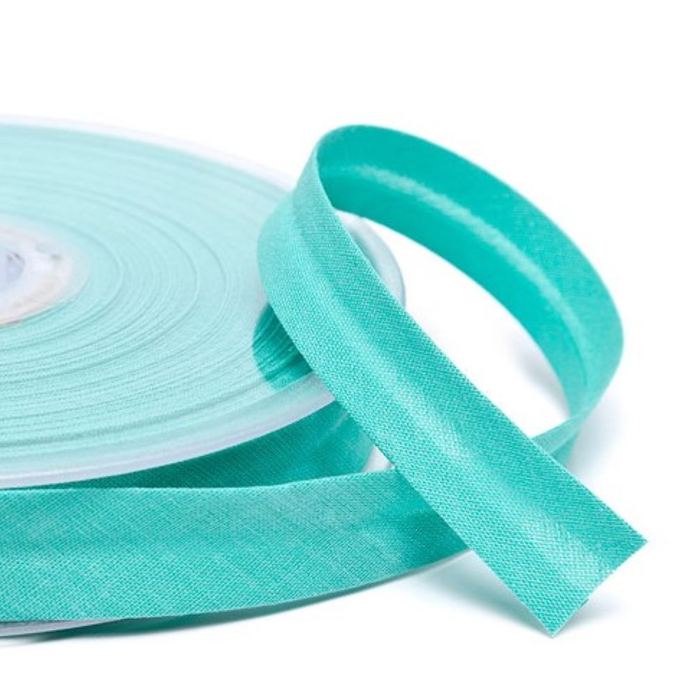 Schrägband uni | 18 mm | Baumwolle-Polyester | smaragd