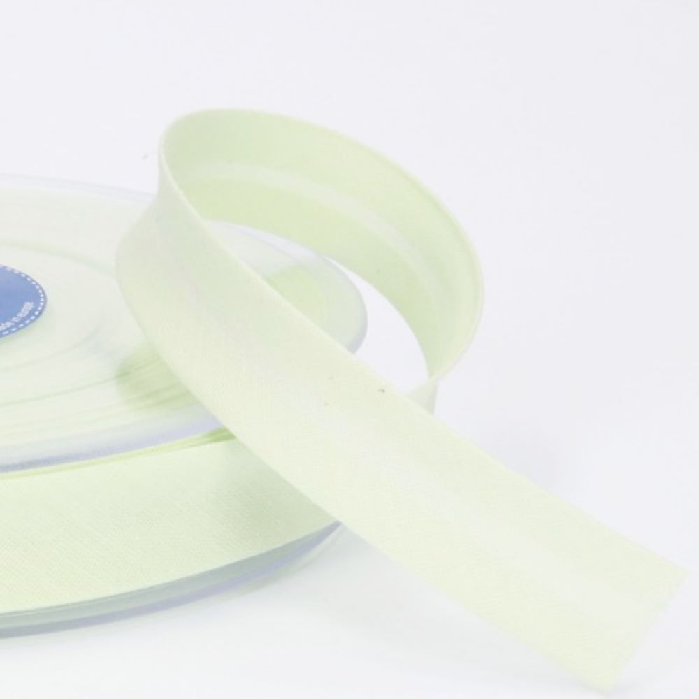 Schrägband uni | 18 mm | Baumwolle-Polyester | zartgrün